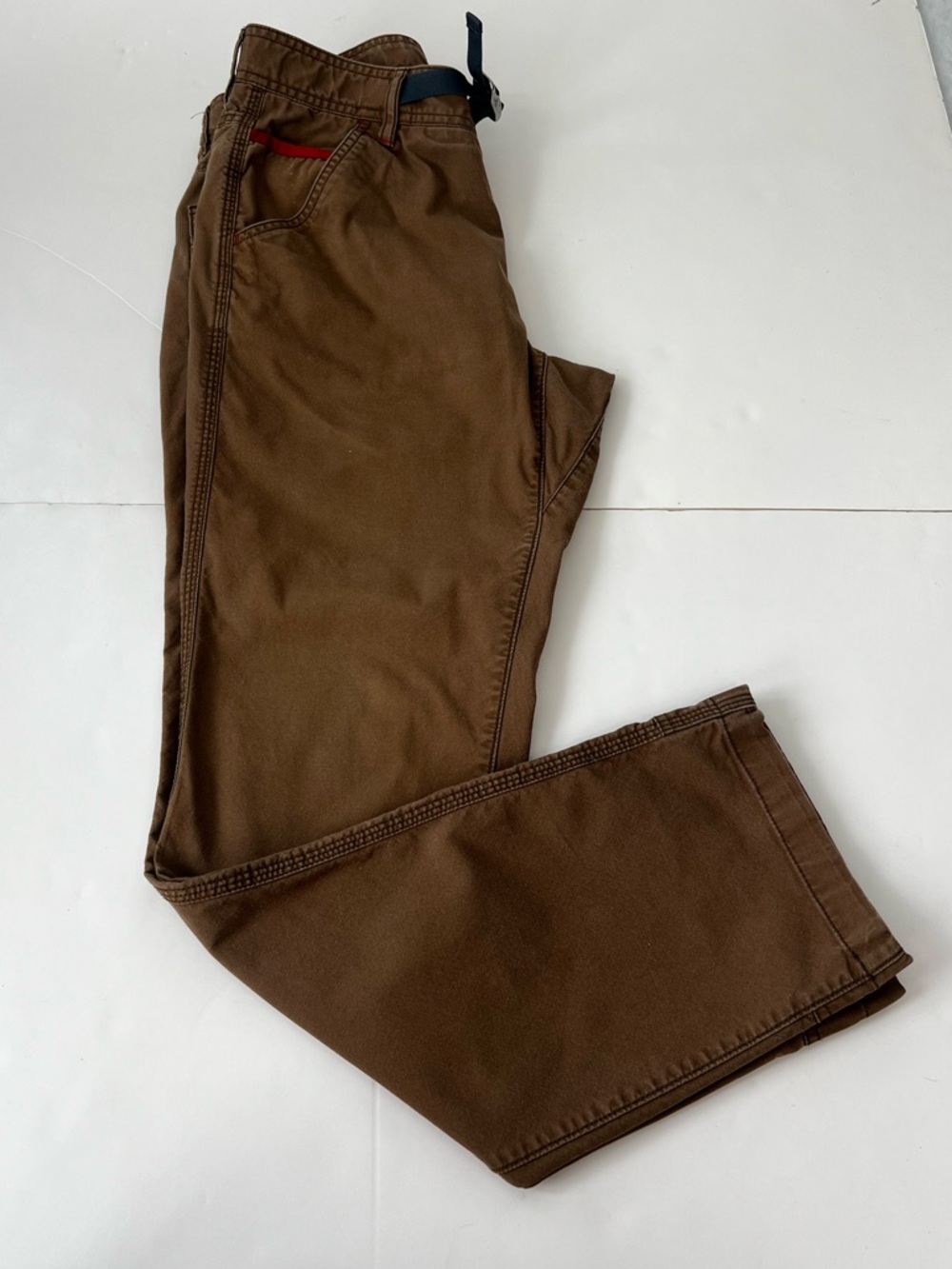 L.L. Bean Carmel brownCasual Pants trousers 32Wx32 IN cotton blend outdoor